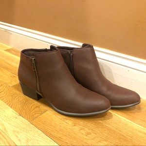 Brown Leather Ankle Boots - Esprit